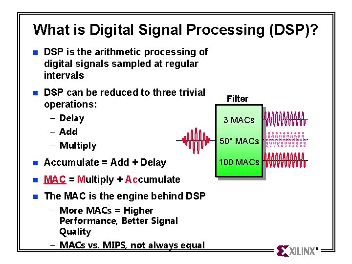 What is Digital Signal Processing (DSP)? n DSP is the arithmetic processing of digital What is Digital Signal Processing (DSP)? n DSP is the arithmetic processing of digital