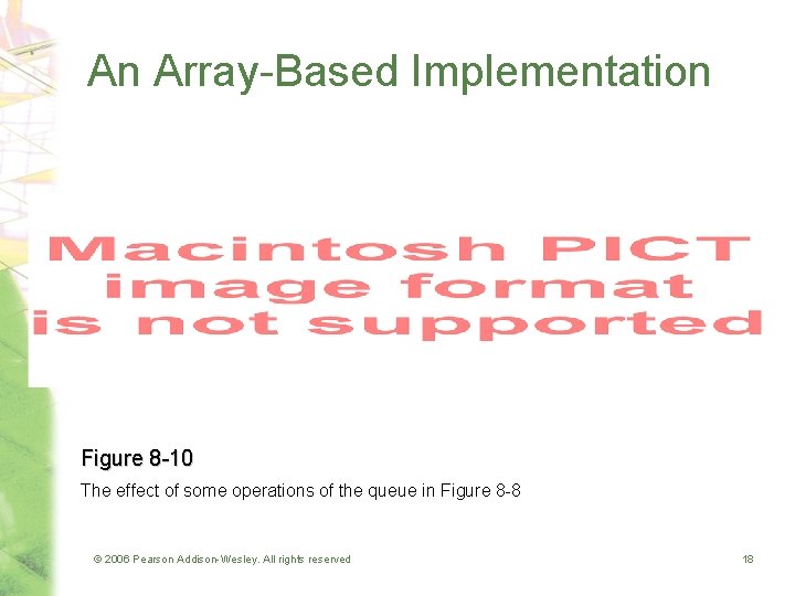 An Array-Based Implementation Figure 8 -10 The effect of some operations of the queue