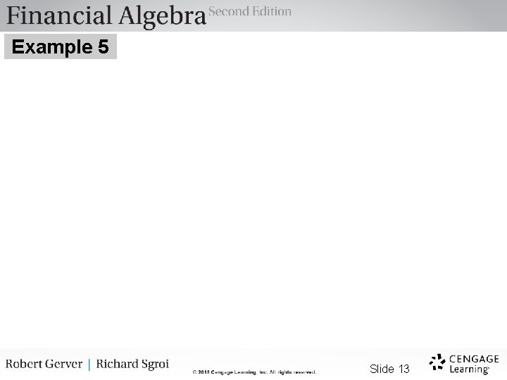 Example 5 Slide 13 