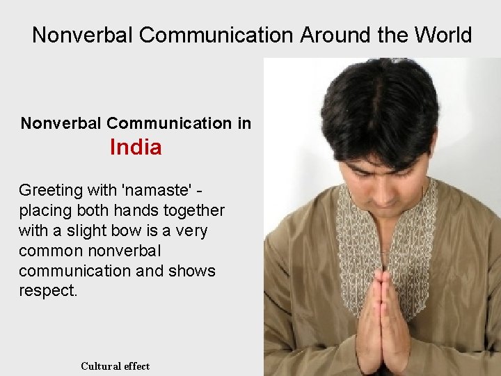 Nonverbal Communication Around the World Nonverbal Communication in India Greeting with 'namaste' placing both Nonverbal Communication Around the World Nonverbal Communication in India Greeting with 'namaste' placing both