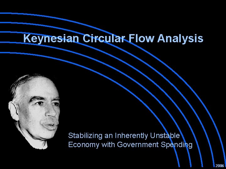 Keynesian Circular Flow Analysis Stabilizing an Inherently Unstable Economy with Government Spending 2006 