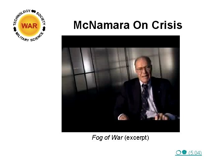 Mc. Namara On Crisis Fog of War (excerpt) (5: 04) 