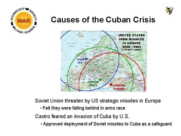 Causes of the Cuban Crisis Soviet Union threaten by US strategic missiles in Europe