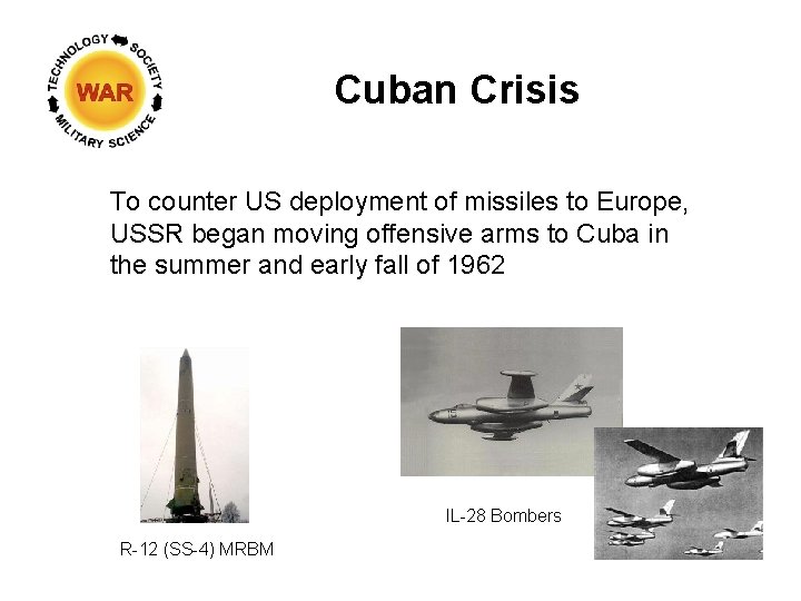 Cuban Crisis To counter US deployment of missiles to Europe, USSR began moving offensive