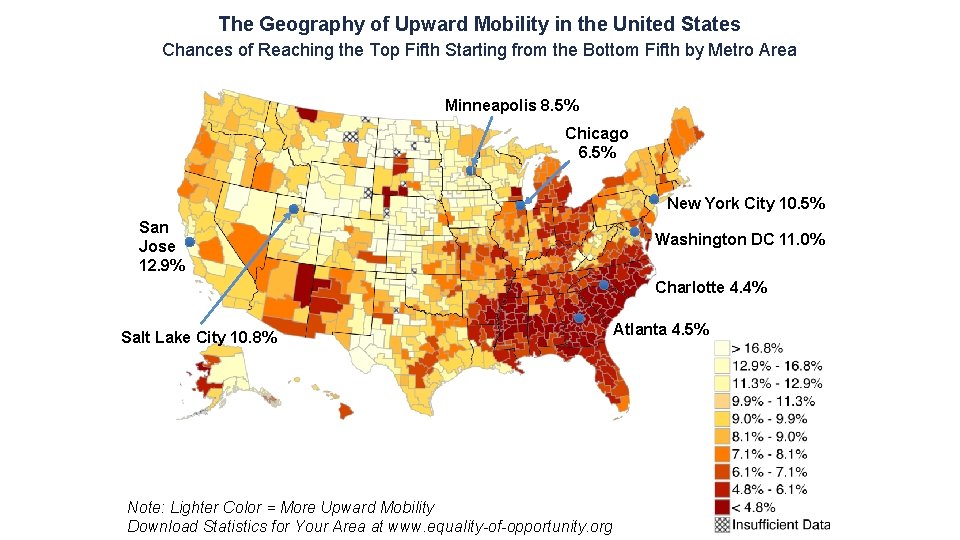 The Geography of Upward Mobility in the United States Chances of Reaching the Top