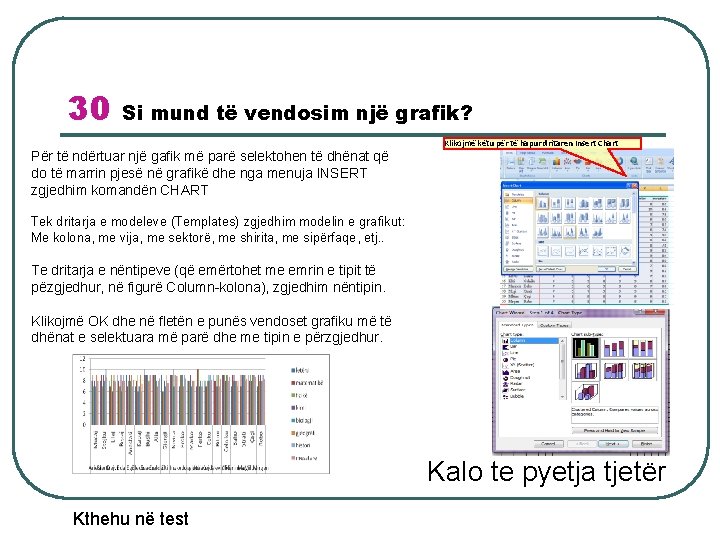 30 Si mund të vendosim një grafik? Për të ndërtuar një gafik më parë