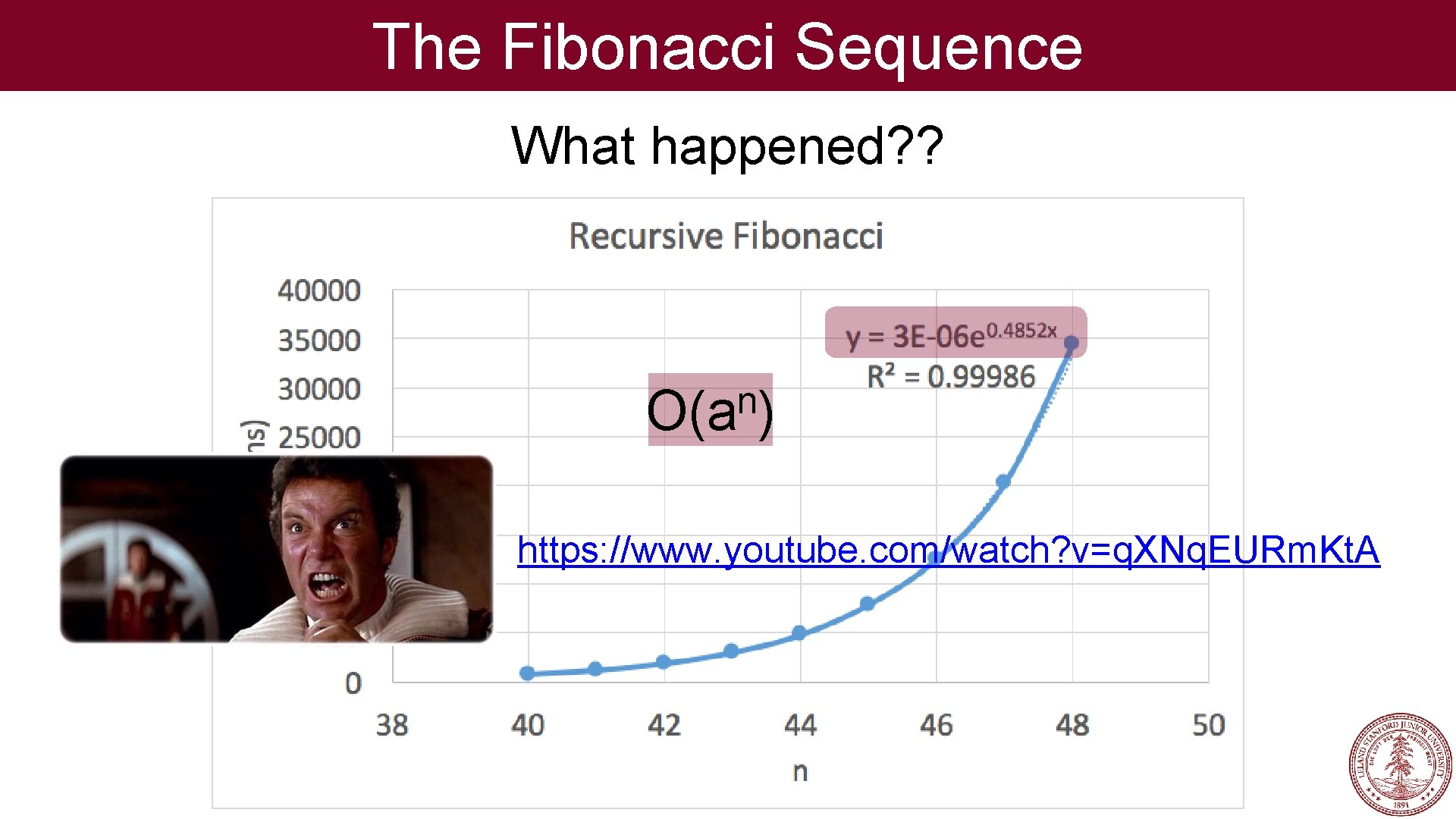 The Fibonacci Sequence What happened? ? n O(a ) https: //www. youtube. com/watch? v=q.