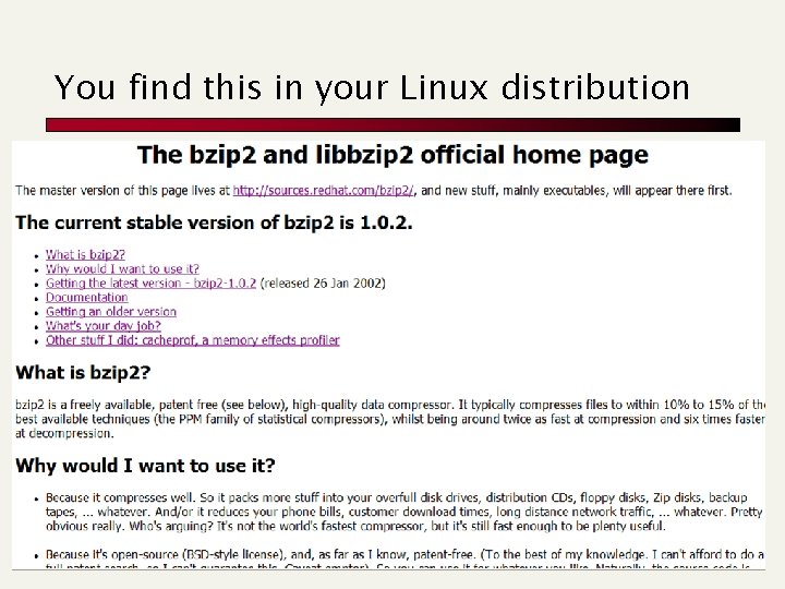 You find this in your Linux distribution 
