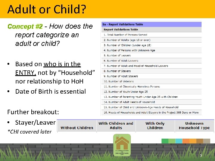 Adult or Child? Concept #2 - How does the report categorize an adult or