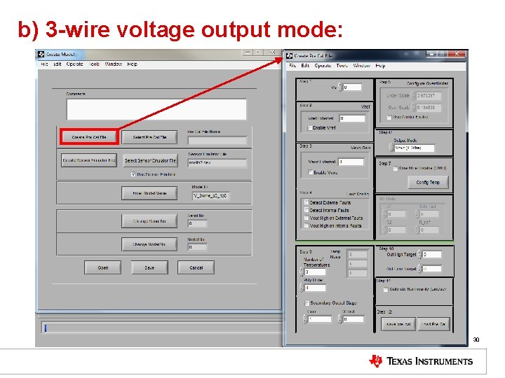 b) 3 -wire voltage output mode: 30 