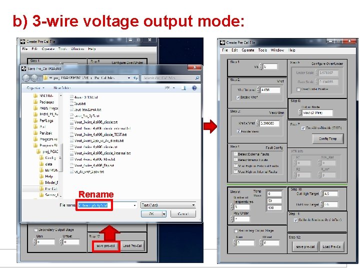 b) 3 -wire voltage output mode: Rename 32 