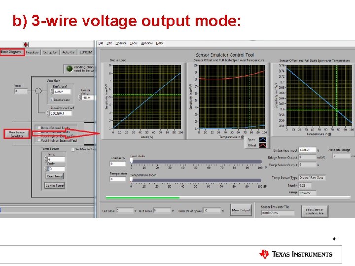 b) 3 -wire voltage output mode: 41 