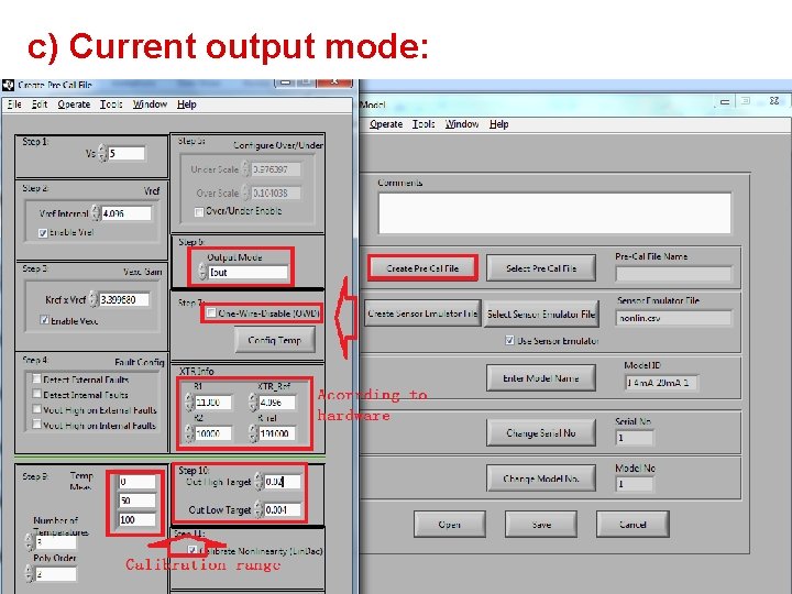 c) Current output mode: 47 