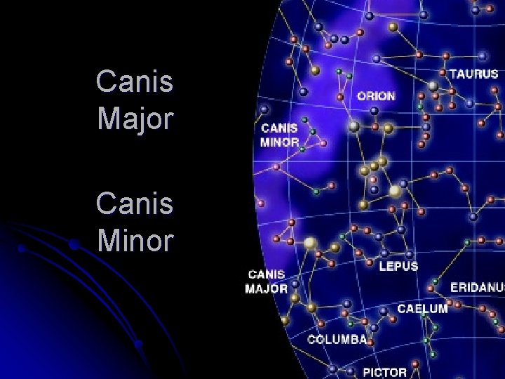 Canis Major Canis Minor 