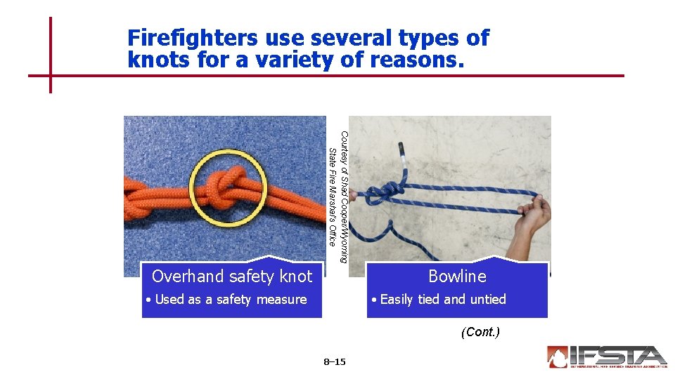 Firefighters use several types of knots for a variety of reasons. Courtesy of Shad