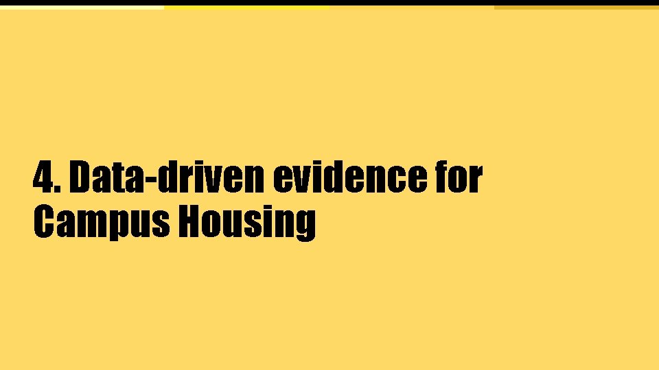 4. Data-driven evidence for Campus Housing z 