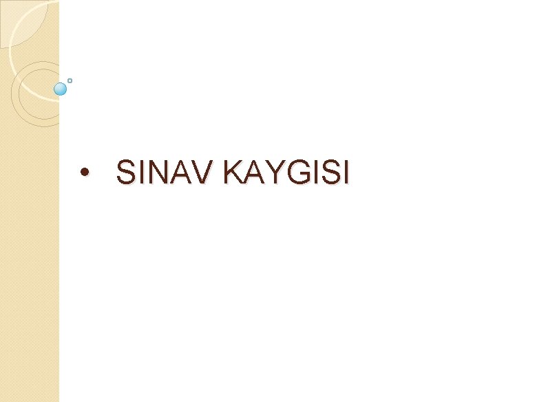  • SINAV KAYGISI 