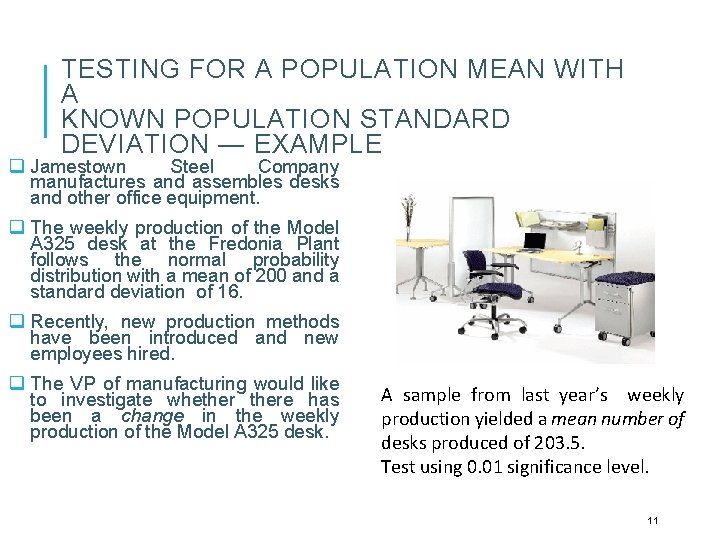TESTING FOR A POPULATION MEAN WITH A KNOWN POPULATION STANDARD DEVIATION — EXAMPLE q