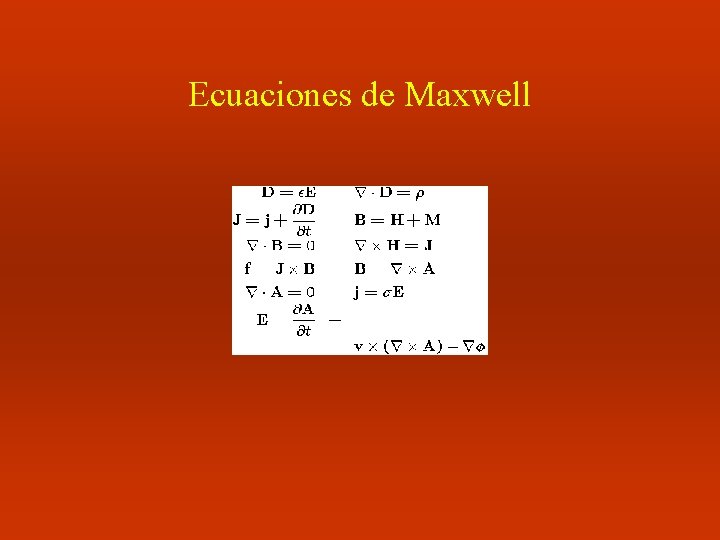 Ecuaciones de Maxwell 
