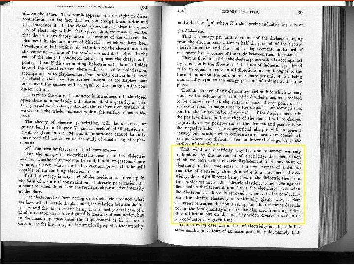 Problemas de la teoría de Maxwell • La electrolisis • El concepto de conducción