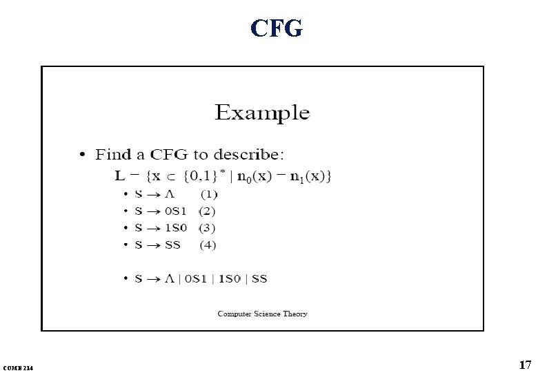 CFG COME 214 17 CFG COME 214 17