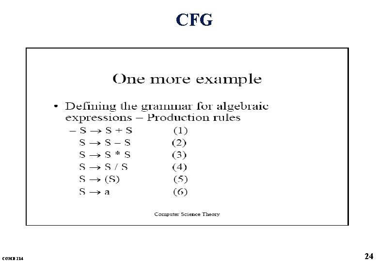 CFG COME 214 24 CFG COME 214 24