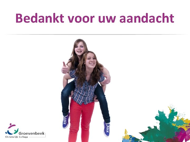 Bedankt voor uw aandacht 