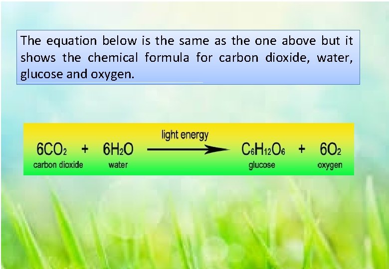 The equation below is the same as the one above but it shows the