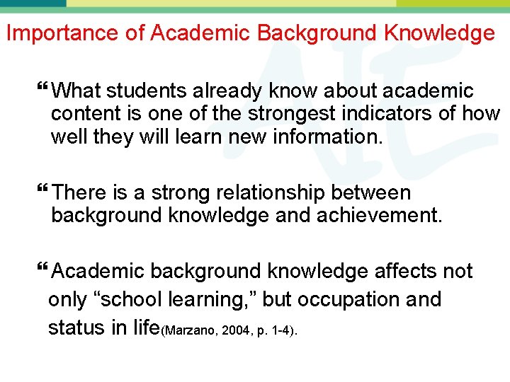 Using Academic Vocabulary Strategies to Increase Student Achievement