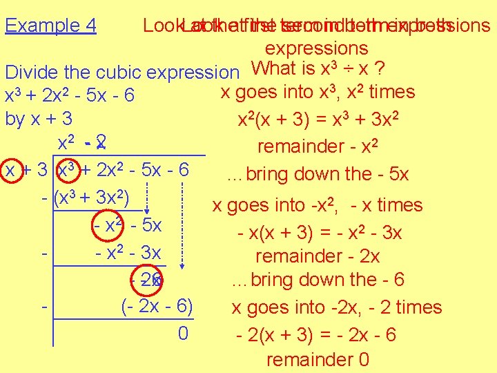 Example 4 the term second termexpressions in both Look at theatfirst in both expressions