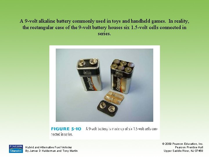 A 9 -volt alkaline battery commonly used in toys and handheld games. In reality,