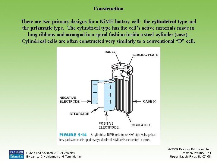 Construction There are two primary designs for a Ni. MH battery cell: the cylindrical