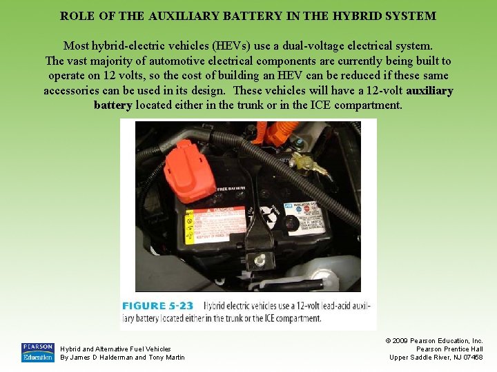 ROLE OF THE AUXILIARY BATTERY IN THE HYBRID SYSTEM Most hybrid-electric vehicles (HEVs) use