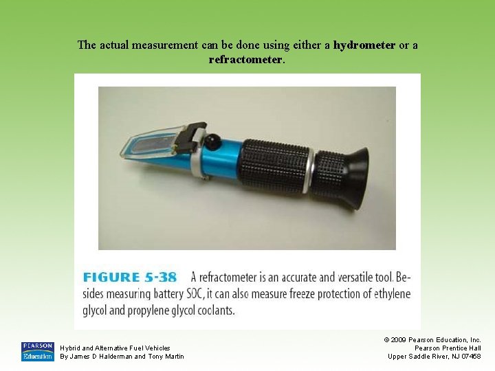 The actual measurement can be done using either a hydrometer or a refractometer. Hybrid