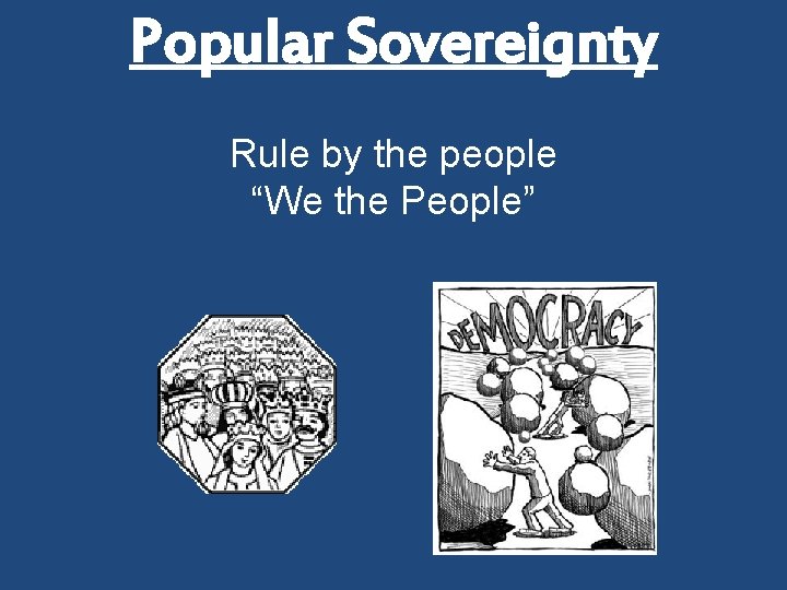 Popular Sovereignty Rule by the people “We the People” 
