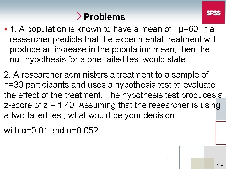 Problems § 1. A population is known to have a mean of μ=60. If