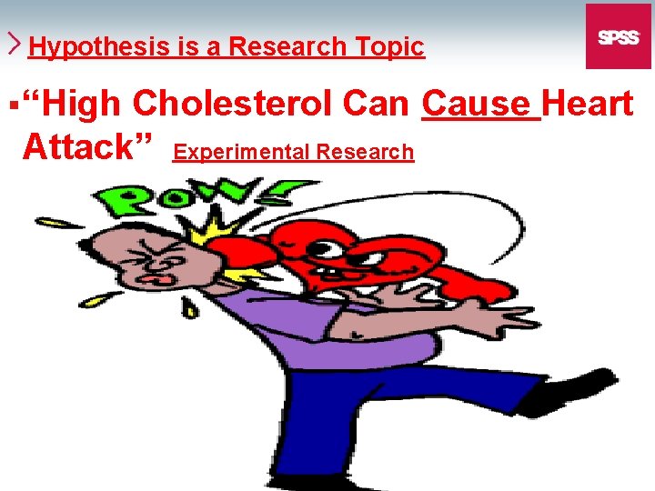 Hypothesis is a Research Topic § “High Cholesterol Can Cause Heart Attack” Experimental Research