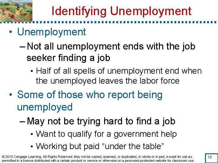 Identifying Unemployment • Unemployment – Not all unemployment ends with the job seeker finding