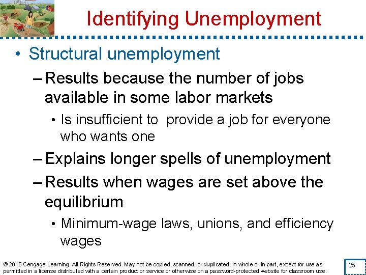 Identifying Unemployment • Structural unemployment – Results because the number of jobs available in