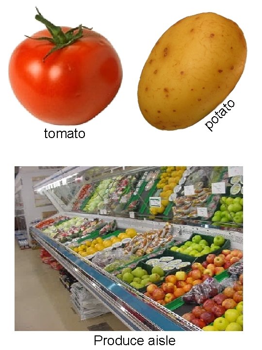 o t a t o p tomato Produce aisle 