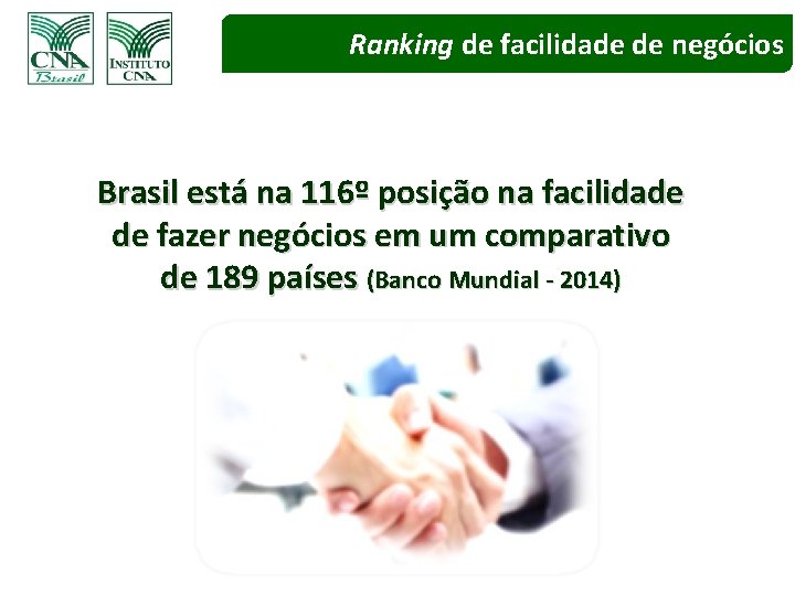 Ranking de facilidade de negócios Brasil está na 116º posição na facilidade de fazer
