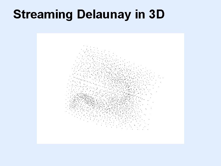 Streaming Delaunay in 3 D 