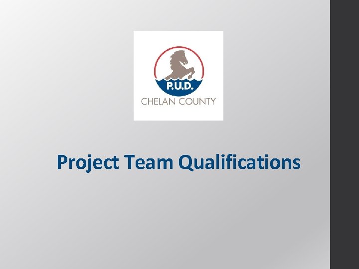 Project Team Qualifications 