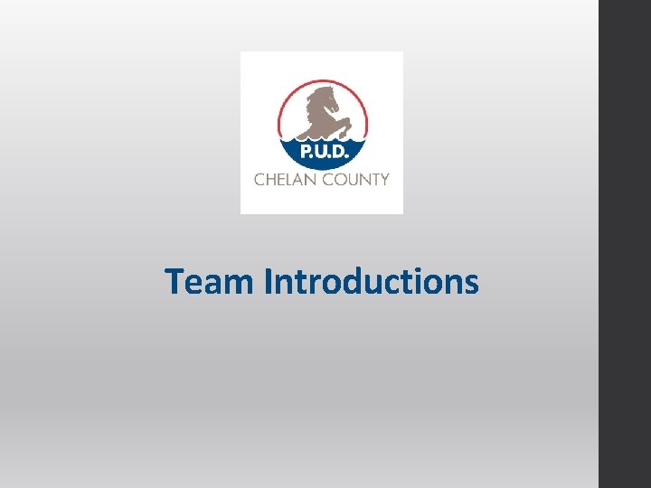 Team Introductions 