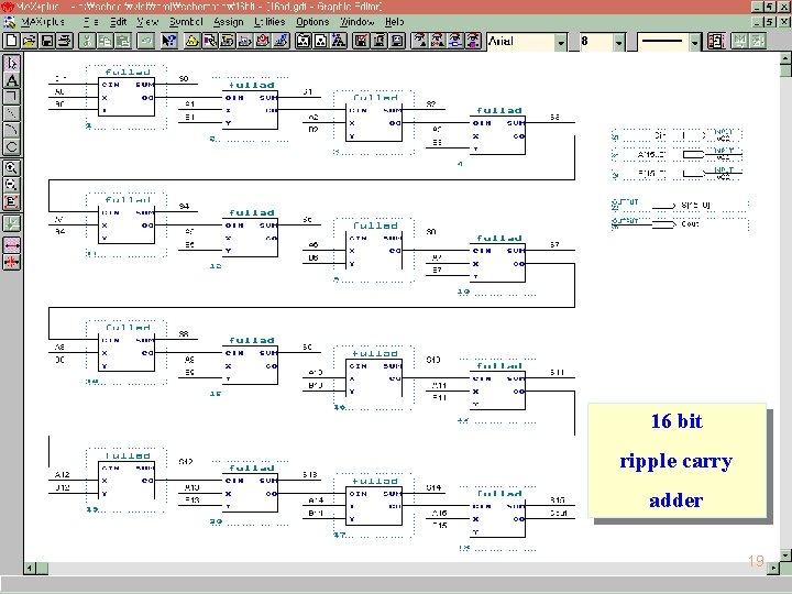 16 bit ripple carry adder 19  16 bit ripple carry adder 19