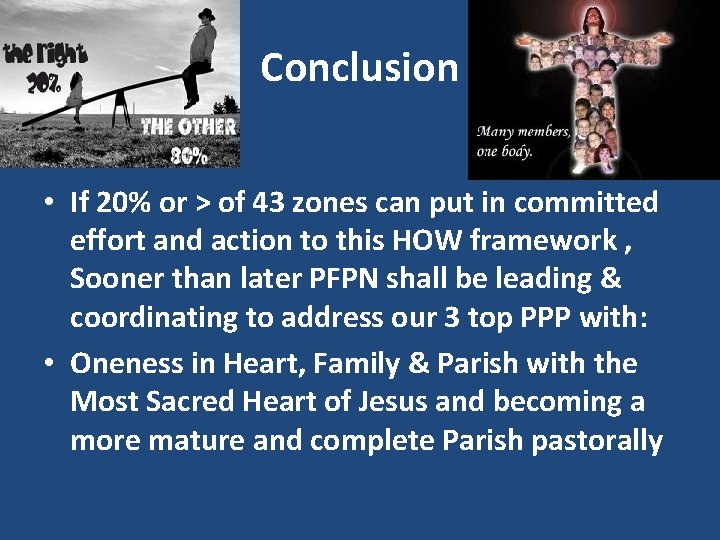 Conclusion • If 20% or > of 43 zones can put in committed effort