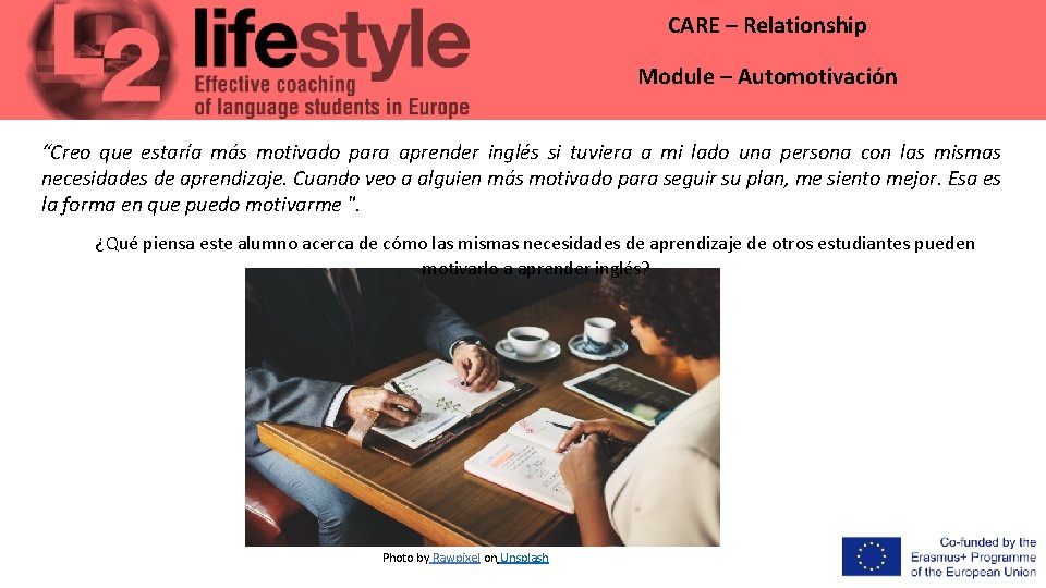 CARE – Relationship Module – Automotivación “Creo que estaría más motivado para aprender inglés