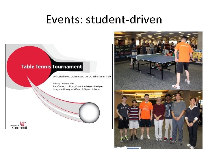 Events: student-driven 