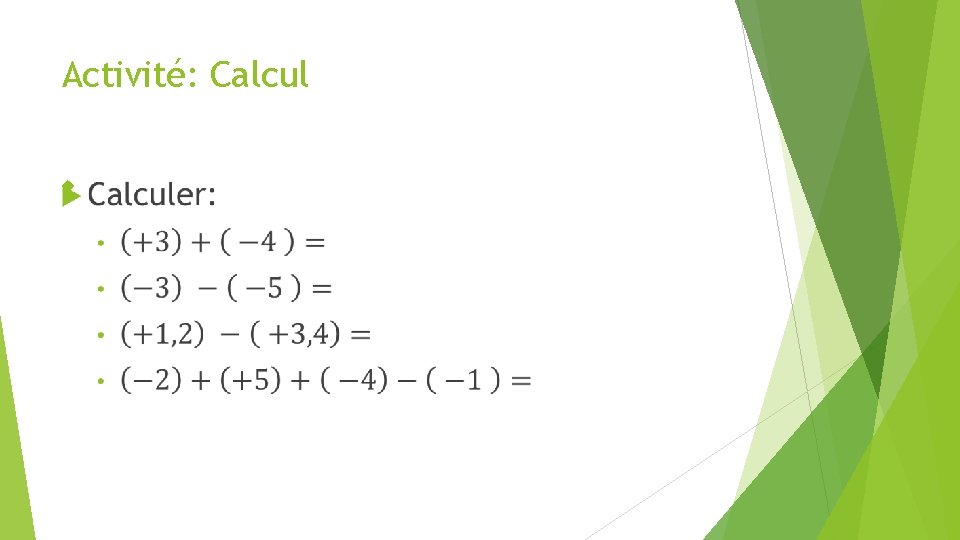 Activité: Calcul 