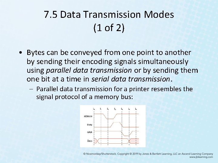 7. 5 Data Transmission Modes (1 of 2) • Bytes can be conveyed from 7. 5 Data Transmission Modes (1 of 2) • Bytes can be conveyed from
